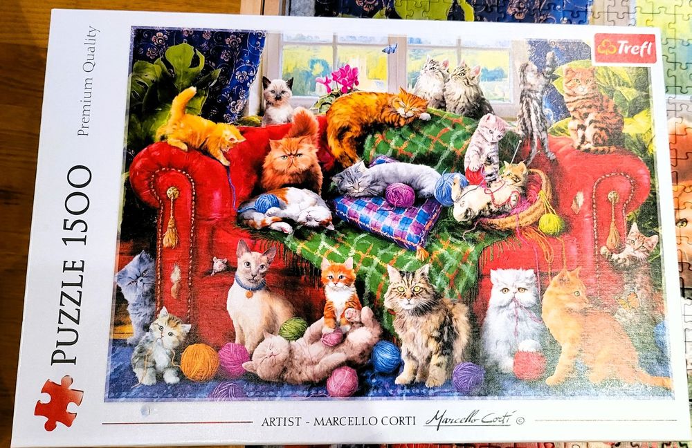 Trefl, Puzzle, Katzen in New York, 1000 Teile, Funny Cities, Premium Quality, für Erwachsene und