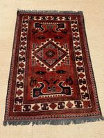 Afghan Kargai 132x89cm Teppich handgeknüpft sauber