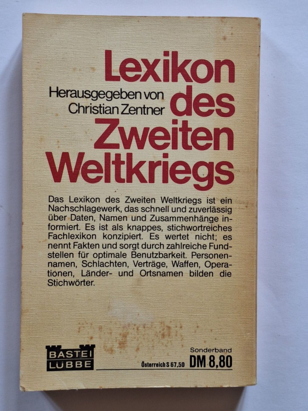 Bücher: Lexikon des Zweiten Weltkriegs – Gebraucht aus Eriswil von corolla05 1