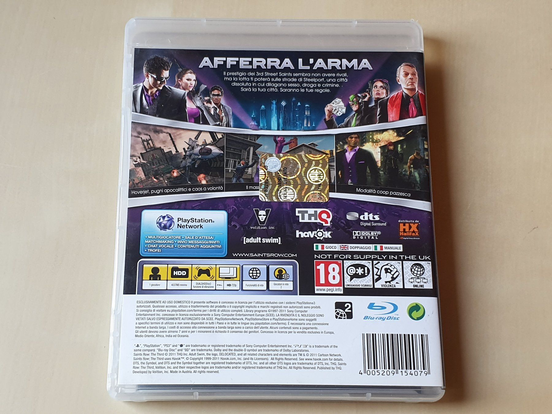 Sony Giochi: Saints Row The Third ITA – Usato da Stansstad venduto da collectorsshop 1