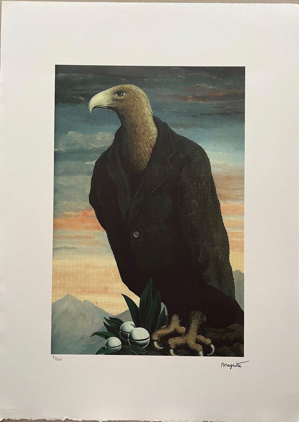 Grafica & Litografie: Rene Magritte (Le présent) 61/100 – Nuovo (secondo la descrizione) da Montreux venduto da SwissLux