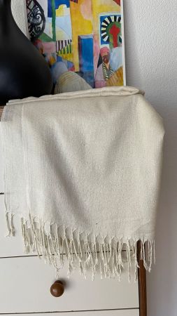Schal Foulard Pareo Halstuch 180x66cm Beige