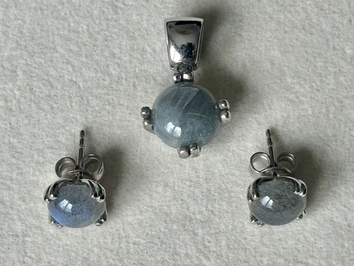 Anhänger: Set Labradorit Ohrstecker und Anhänger, Silber 925 – Neu (gemäss Beschreibung) aus Brugg AG von lau_9rvy
