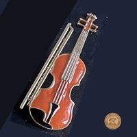 Pin Violine Geige emailliert – Musiker Schmuck