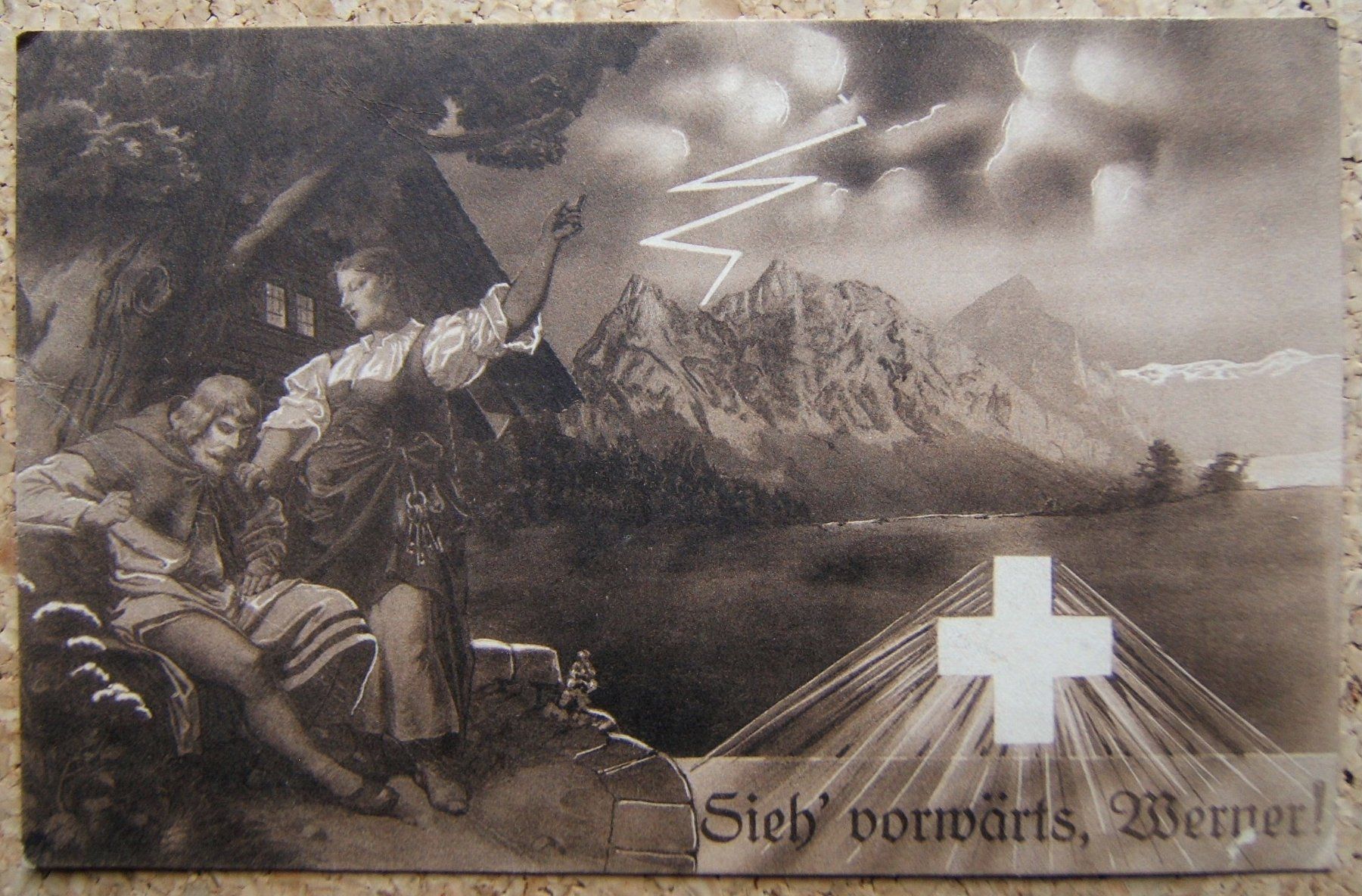 Cartoline postali: AK "STAUFFACHERIN" 1912 – Usato da Brunnen venduto da Nonne04