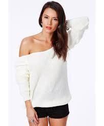 Pullover & Sweatshirts: MISSGUIDED Damen Strickpullover Pull tricot M L off shoulder – Gebraucht aus St-Aubin FR von Tiweety 3