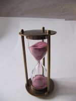 Wundervolle Sanduhr aus Messing läuft ca. 2 Minuten
