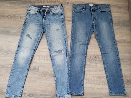 2 jeans 38-40 bleus (30/30)