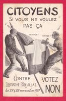 Contre l'Initiative Fonjallaz en novembre 1937 VOTEZ NON