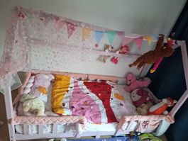18% Kinderbett MAISON 90 x 200 cm rosa 