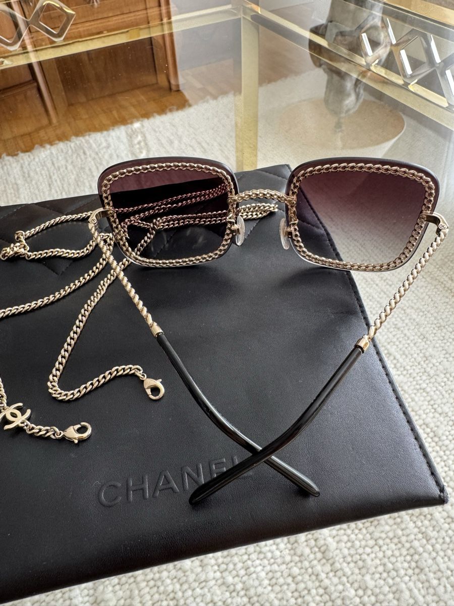 Chanel Occhiali & Lenti: CHANEL Sonnenbrille mit Kette – Nuovo (secondo la descrizione) da Steinhausen venduto da Mimirose114 3