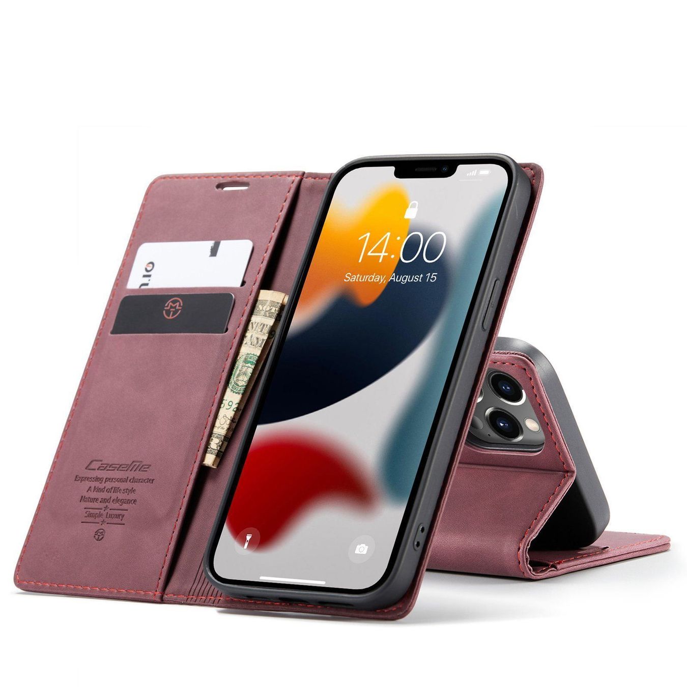 Cover & Protezioni schermo: iPhone 13 pro Max - étui à rabat support rouge – Nuovo e nell'imballaggio originale da Morges venduto da DigiAC