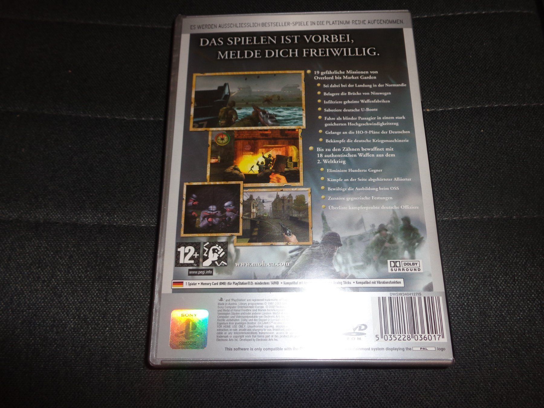 Spiele: Medal of Honor Frontline PS2 – Gebraucht aus Olten von Disc-Ausverkauf 2