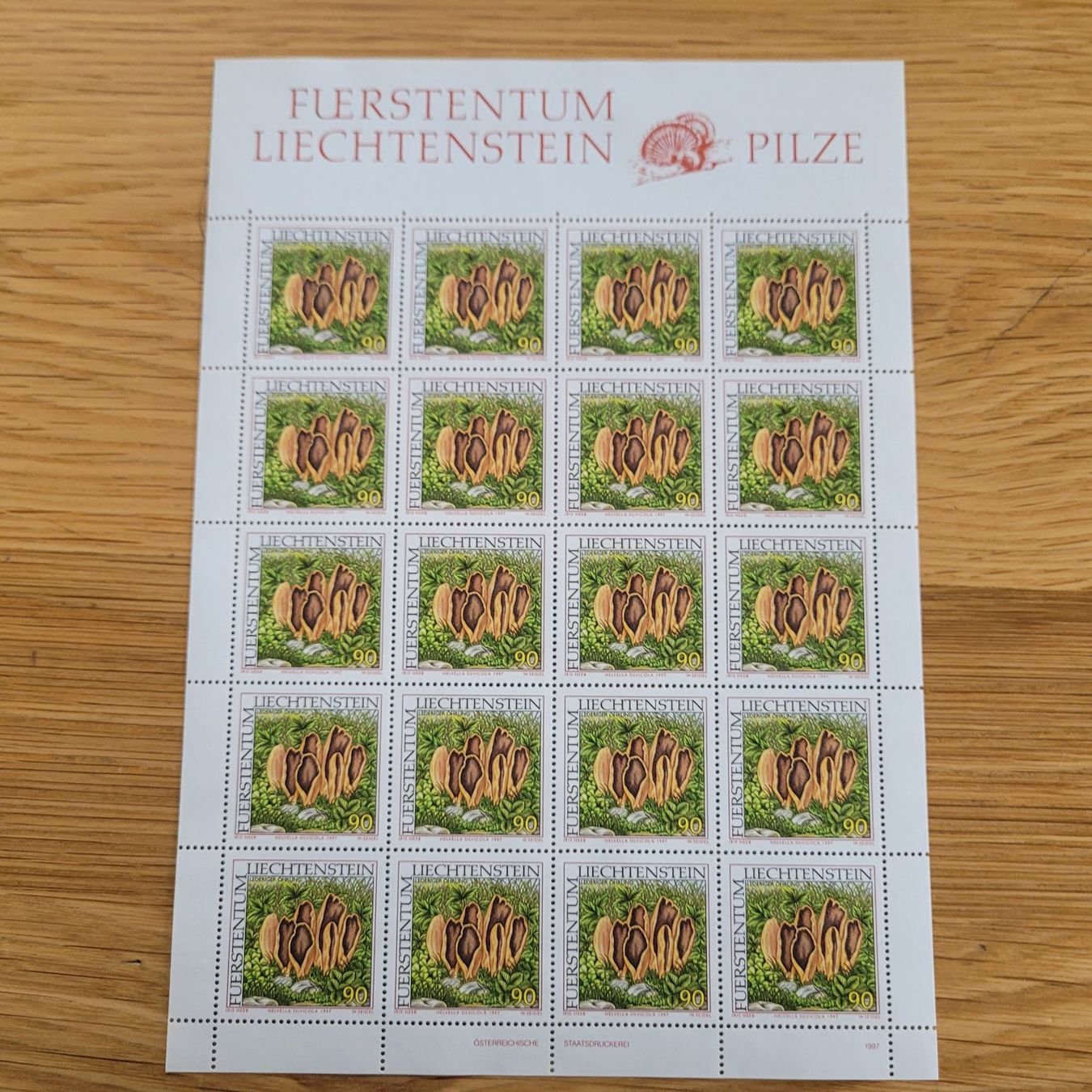Alle Briefmarken: Kleinbogen Liechtenstein 1997 – Gebraucht aus Biel/Bienne von Destockweb