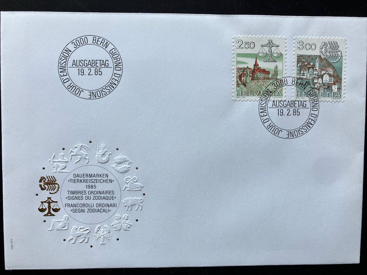 Alle Briefmarken: Tierkreiszeichen 1982-86 auf FDC – Gebraucht aus Nesslau von zueri6 3