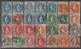 Lot de Timbres Helvétie Debout- Los Mit Stehende Helvetia