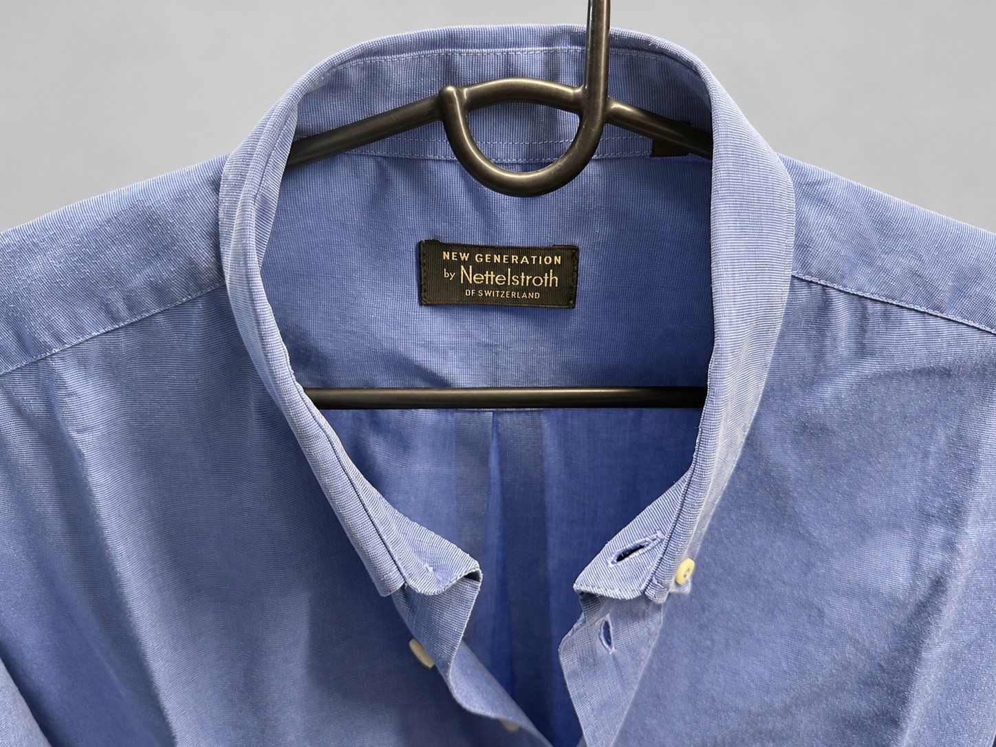 Chemises: Nettelstroth Hemd ca. XL graublau Langarm Button-down – D'occasion à Kappelen par enni_974 1