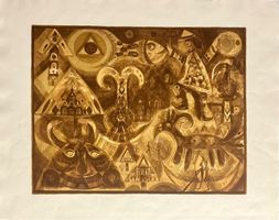 HANS RUDOLF STRUPLER GROSSE LITHOGRAPHIE SIGNIERT NUMMERIERT