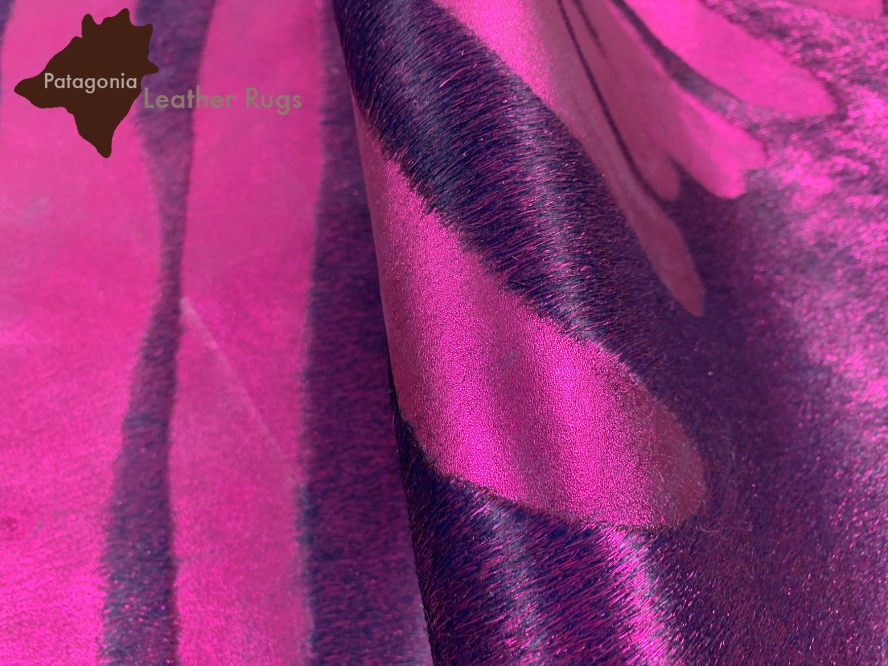 Tappeti: Kuhfell Teppich Zebra Blue/Fuchsia – Nuovo e nell'imballaggio originale da Arbedo venduto da patagonialeatherrugs 3