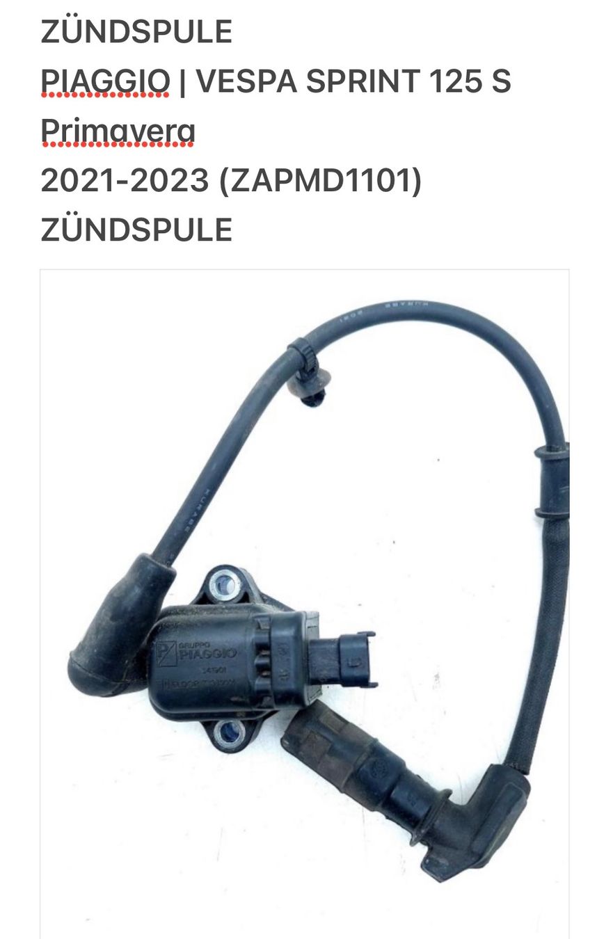 Piaggio Sonstige: Zündspule Vespa – Gebraucht aus Zürich von Stiv4 1