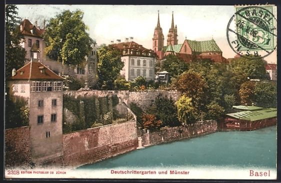 Ansichtskarten: Basel, Deutschrittergarten und Münster – Gebraucht aus Berlin von bartko-reher