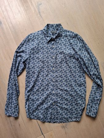 Herren Hemd Antony Morato Slim Fit blau Blumen Grösse L