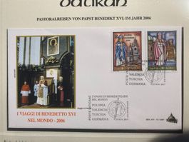Vatikan 2007 Ersttagsbrief 1 Pastoralreisen Benedikt XVI