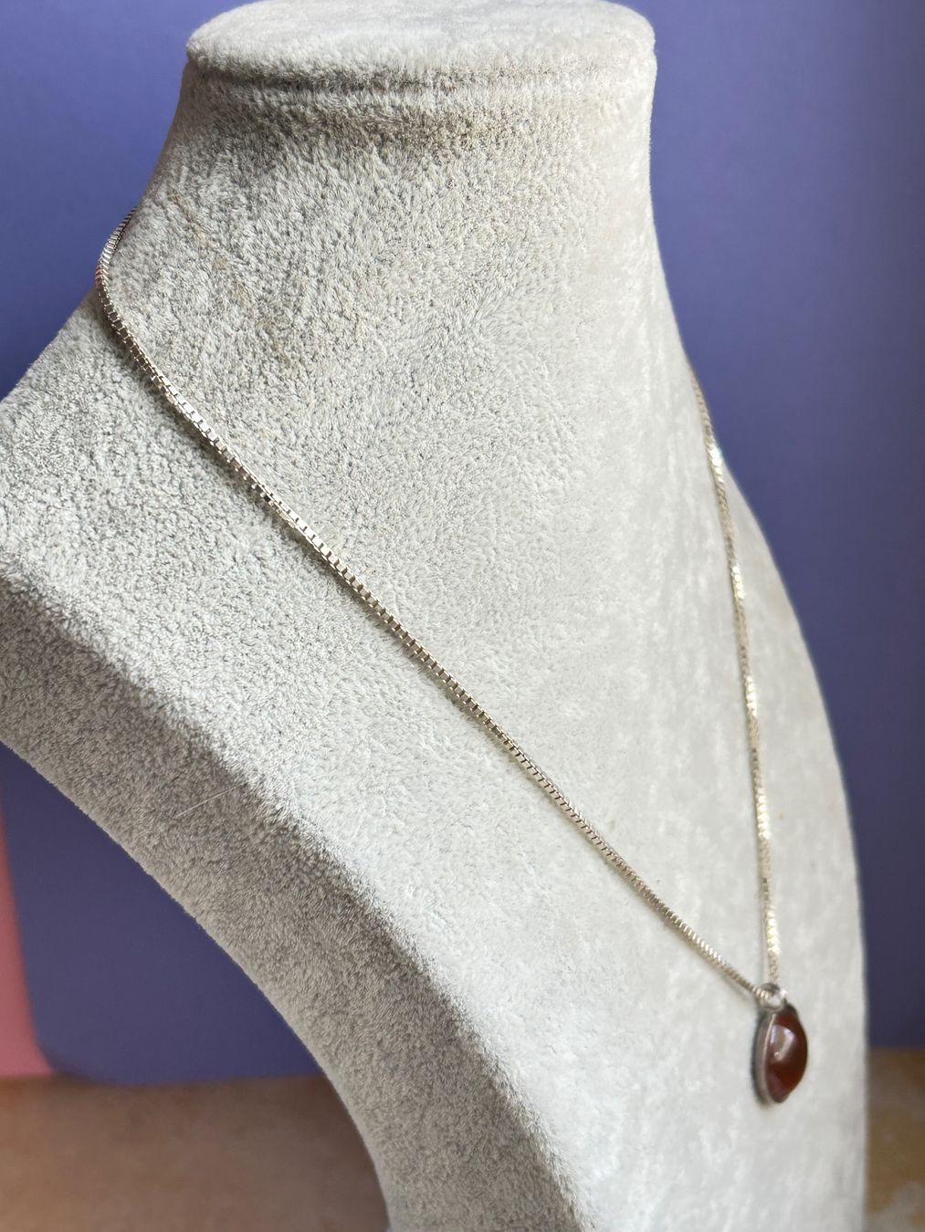 Catenine: Silberkette mit Anhänger, JASPIS, Modern – Usato da Laufen venduto da belleskulptur 2