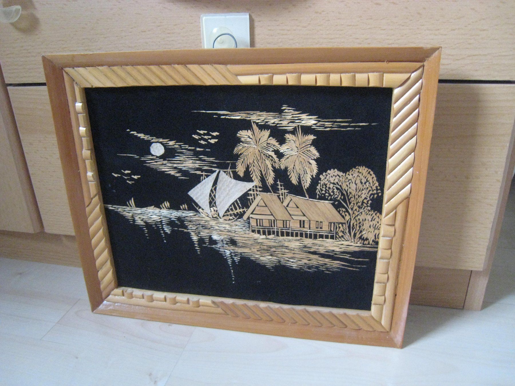Foto & Immagini: Bild Asiatische Kunst  Stroh-Bild  29 x 24 cm – Usato da Dättlikon venduto da Mamakuga 5