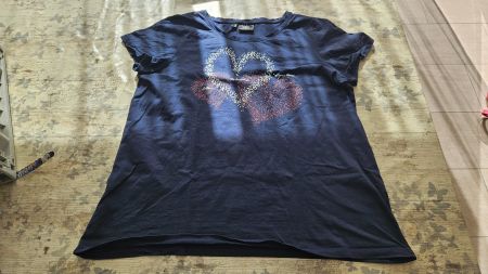 Dunkelblaues Damen T-Shirt Gr. 44/46 von BPC Bonprix