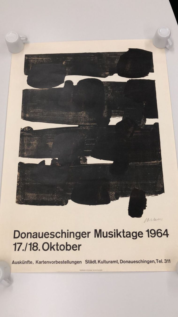 Grafica & Litografie: PIERRE SOULAGES DONAUSCHINGER MUSIKTAGE – Usato da Goldach venduto da Gaip 1