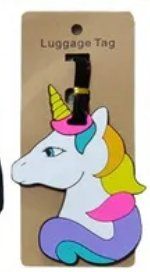 1 Stk. Kofferanhänger Einhorn aus Silikon