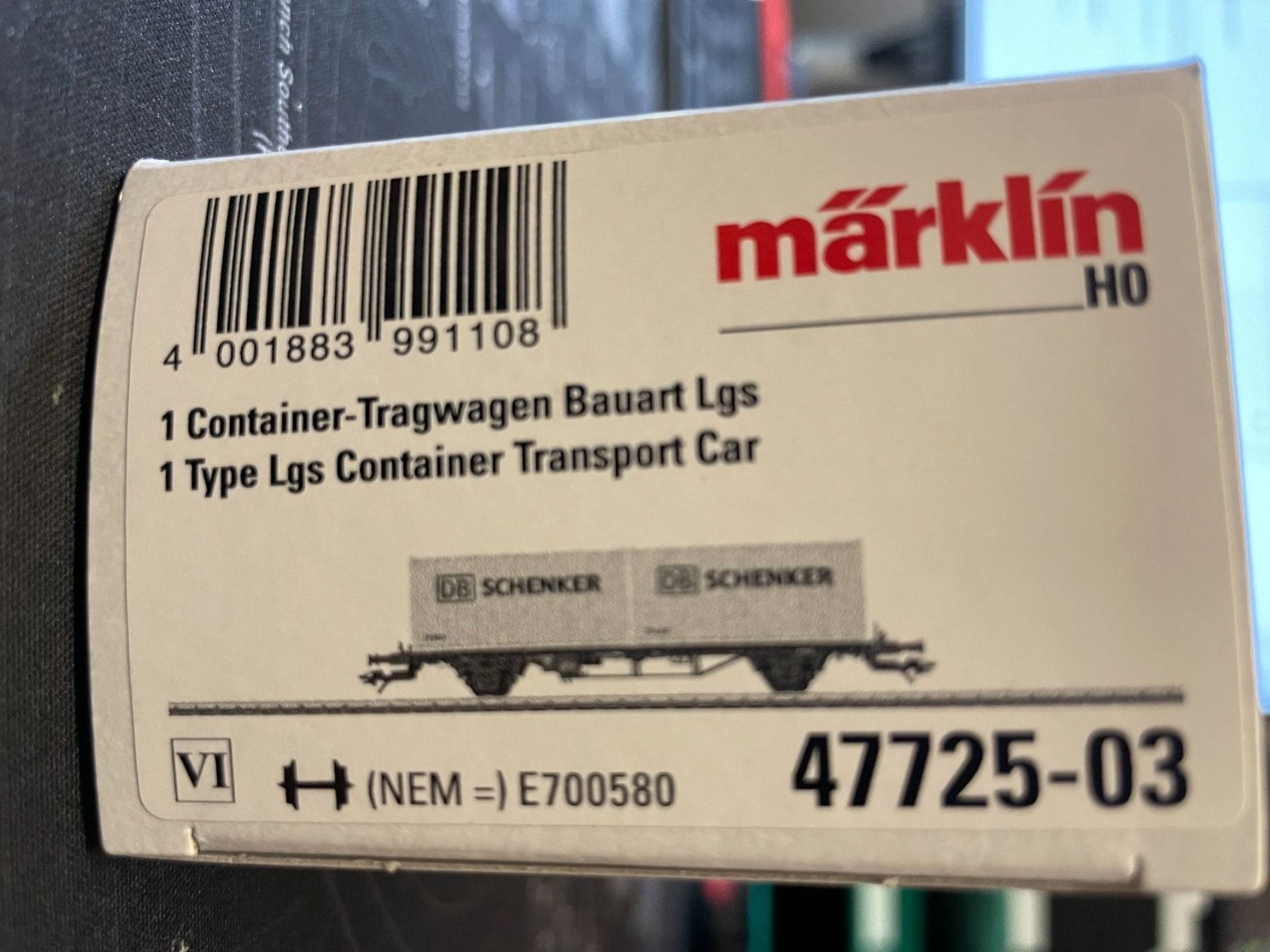Märklin Modelleisenbahnen: Märklin 47725-01 - Container-Tragwagen – Neu und originalverpackt aus Bürglen UR von Metallus 4