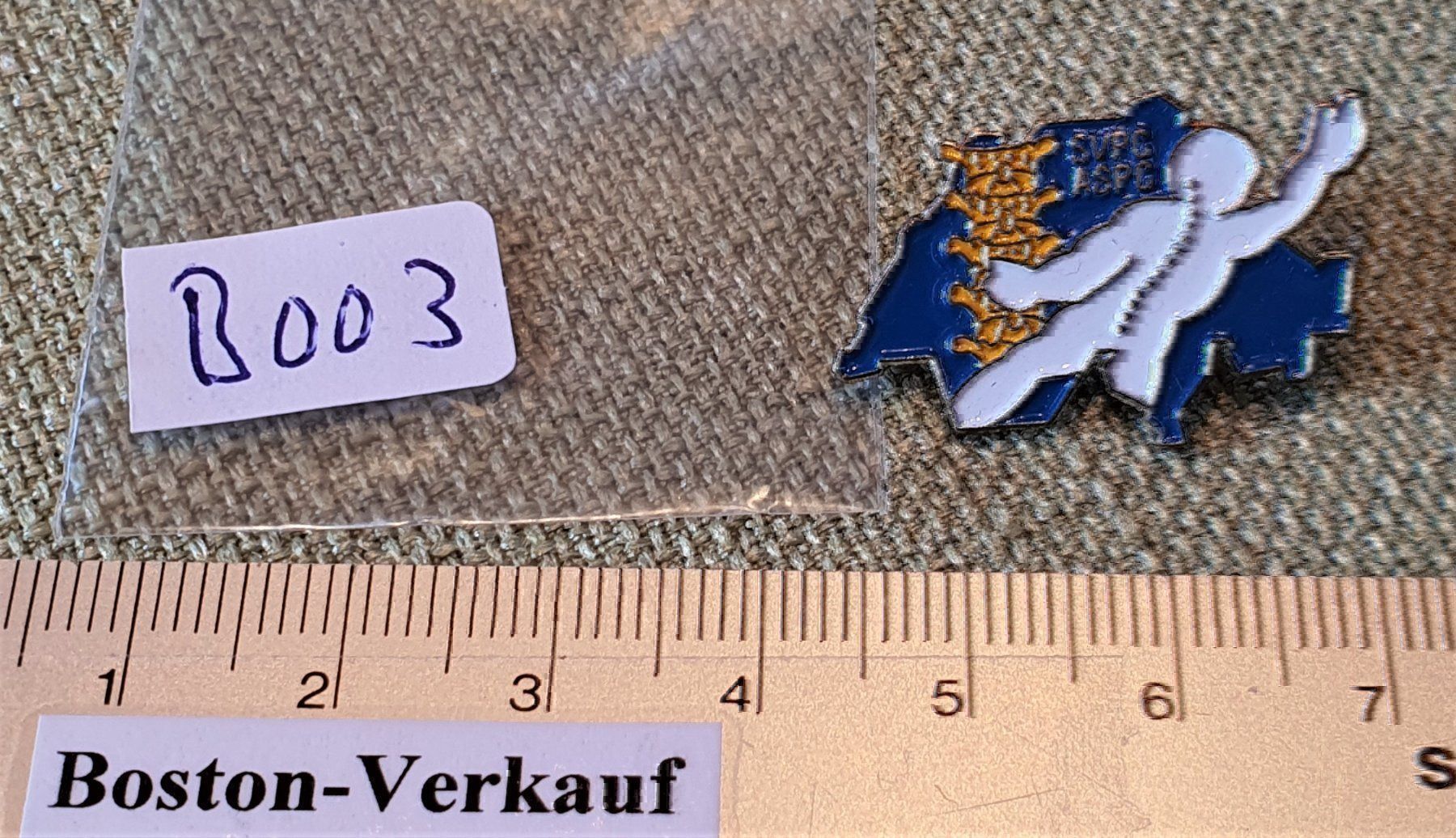 Placchette & Badge: B003 - Pin SVPC ASPC Physiotherapeut – Usato da Reinach BL venduto da Boston-Verkauf 2