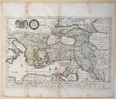 Türkei seltene  Kupferstichkarte von Richard Blome 1669