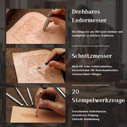 Tutti gli attrezzi: Leder Werkzeug Set – Nuovo e nell'imballaggio originale da Hundwil venduto da Mr.Wong 4