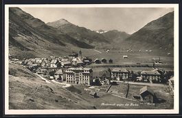 Andermatt, Ortsansicht aus der Vogelscha