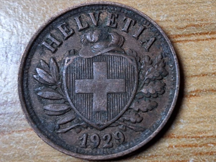 Toutes les monnaies: 2 Rappen 1929 - Selten! – D'occasion à Münchenstein par purbach1 4