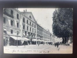 CPA Genève - Rue de la Corraterie- circulée - 13.08.1902