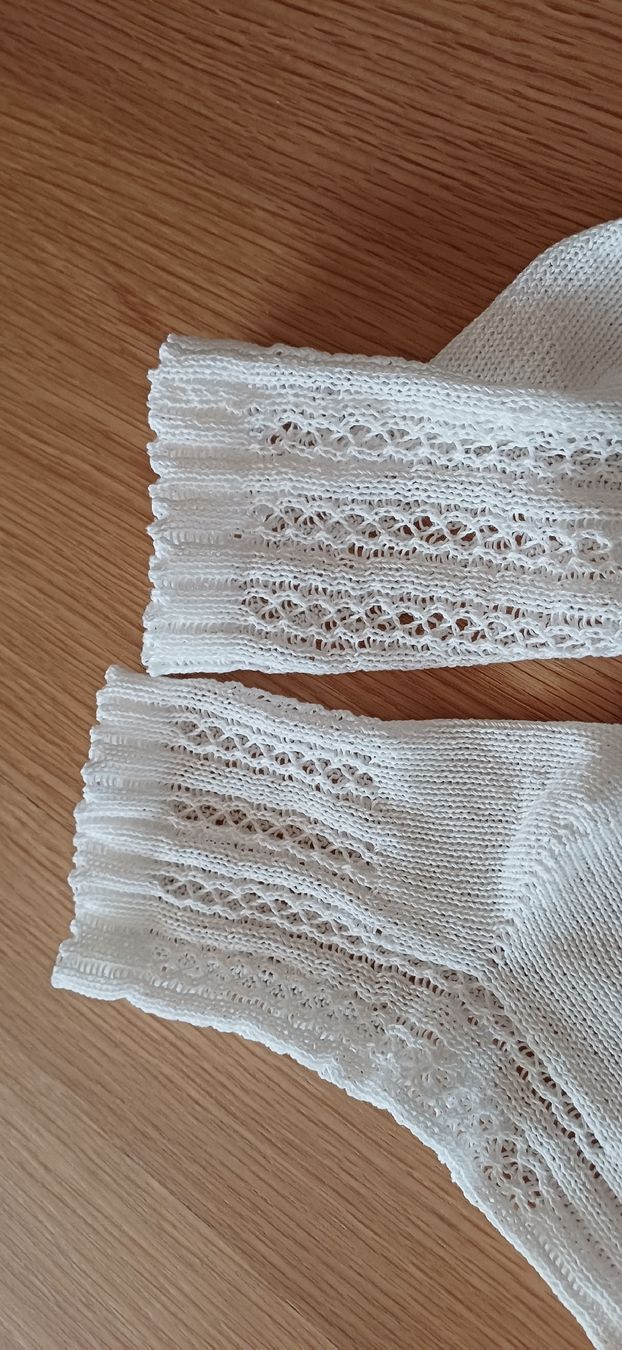 Calze: Zehen-Socken Baumwolle Weiss Grösse 37-40 Spitzenmuster neu – Nuovo e nell'imballaggio originale da Amriswil venduto da SANNamerino 1