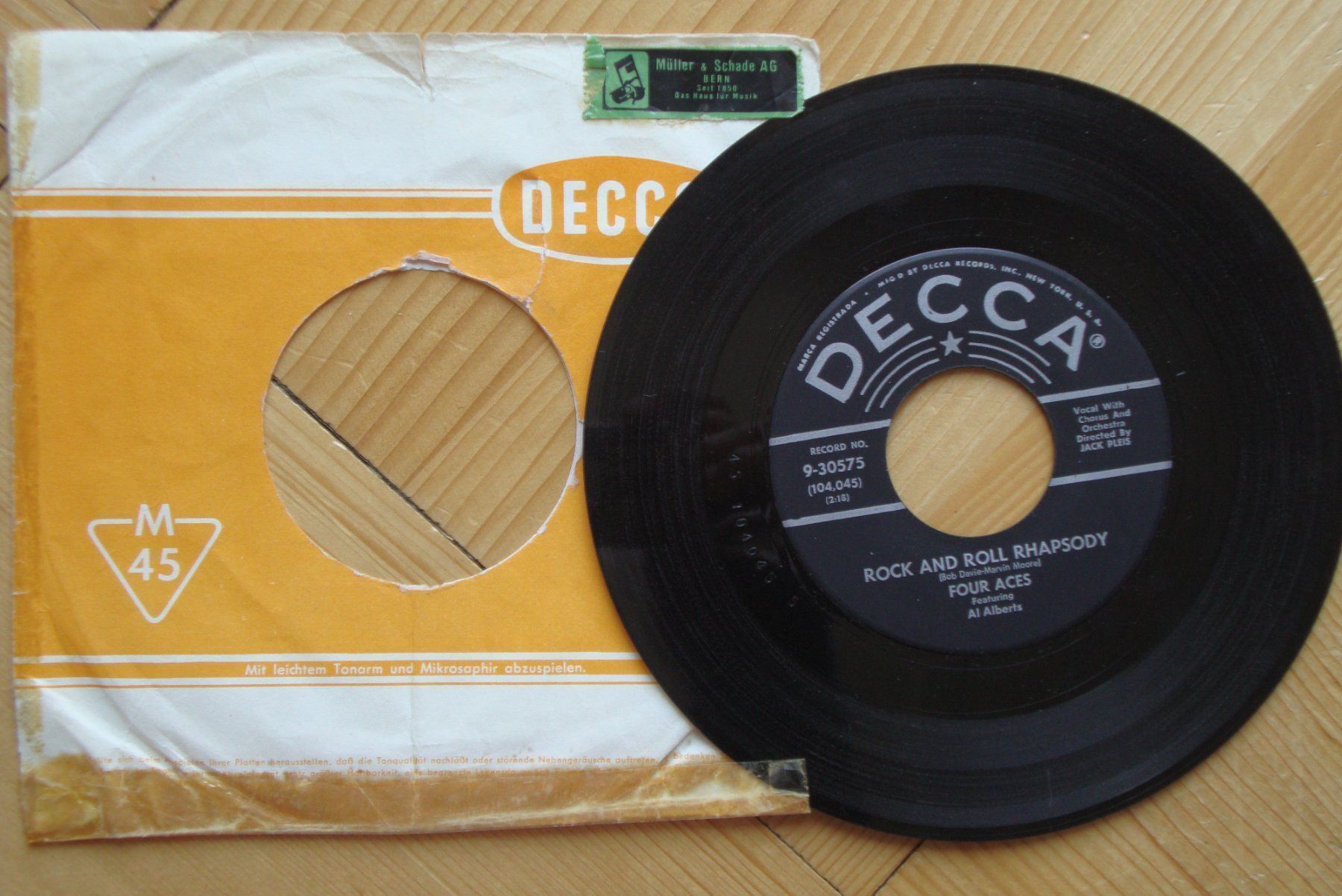 Dischi in vinile: FOUR ACES - ROCK AND ROLL RHAPSODY 45T – Usato da Bern venduto da Uli_10_11