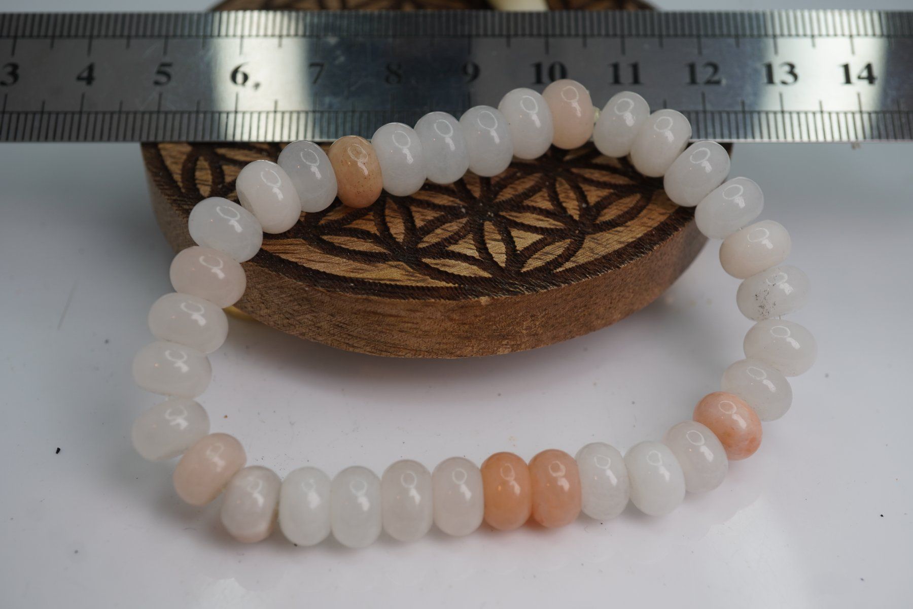 Minerali & Pietre curative: Mondstein   Armband Donuts  ab 1.- Auktion – Nuovo e nell'imballaggio originale da Eschenbach SG venduto da topstone 1
