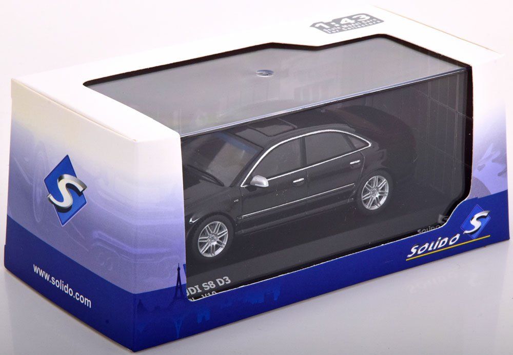 Audi Modellini d'auto: Audi S8 D3 2006-2010 schwarz       1:43 von Solido – Nuovo e nell'imballaggio originale da Gerlafingen venduto da espero88 9