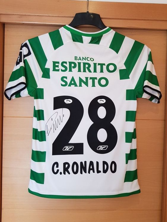 Cristiano Ronaldo Sporting Lissabon Home Trikot Signiert Comprare su Ricardo