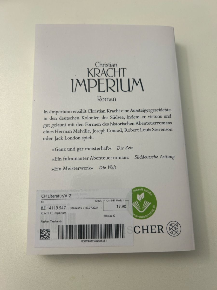 Libri: Imperium - Christian Kracht – Nuovo (secondo la descrizione) da Kloten venduto da der_df25 1