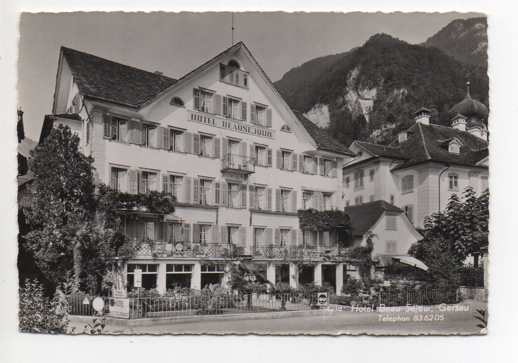 Cartoline postali: GERSAU Hotel Beau Séjour – Nuovo (secondo la descrizione) da Jona venduto da philajona