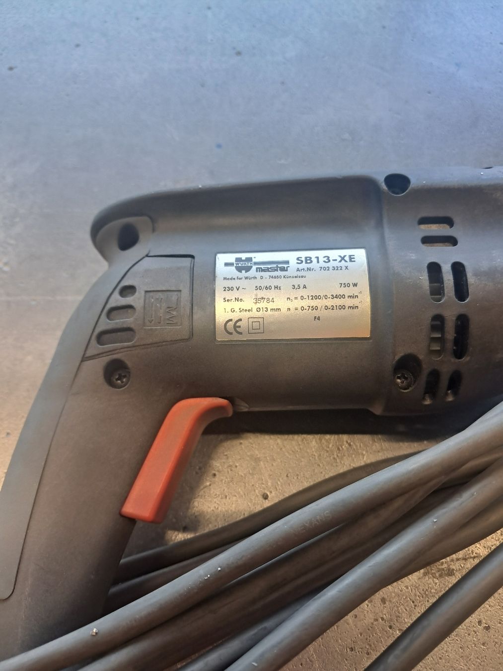Trapani: Bohrmaschine  SB13-XE Master  Kabel – Usato da Einsiedeln venduto da Biberchrouser76 4