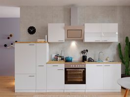 378 Küchenzeile Küchenblock 300cm weiss - Küche Einbauküche