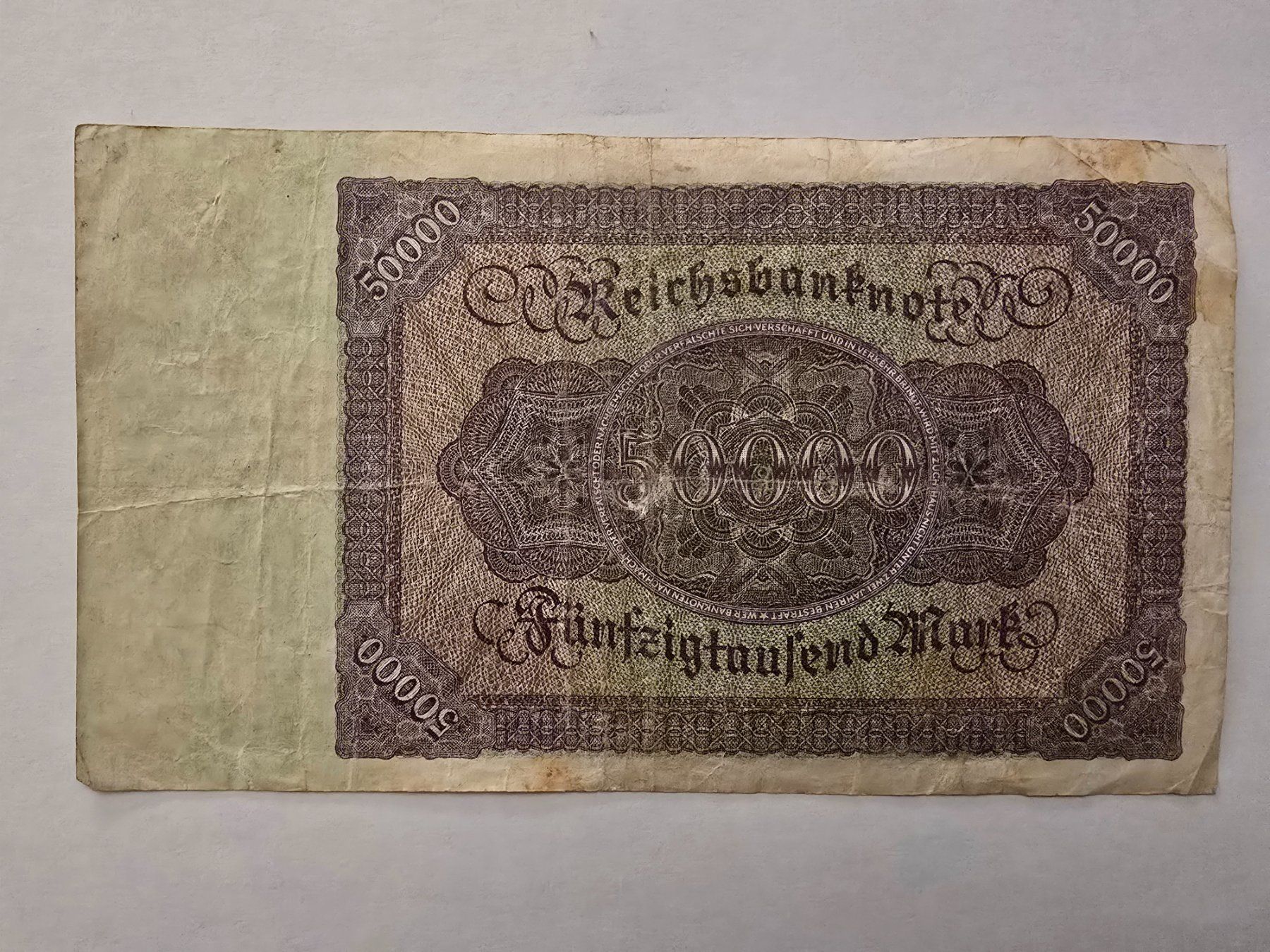 Banknoten: 50.000 Marks 1922 Reichsbanknote – Gebraucht aus Neuenhof von brasvarela 1