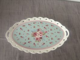 Shabby Chic Tablett/ Serviertablett Romantik Look Neu! (O1)